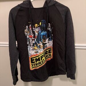 Star Wars Empire Strikes Back Kids Hoodie - Black and Gray